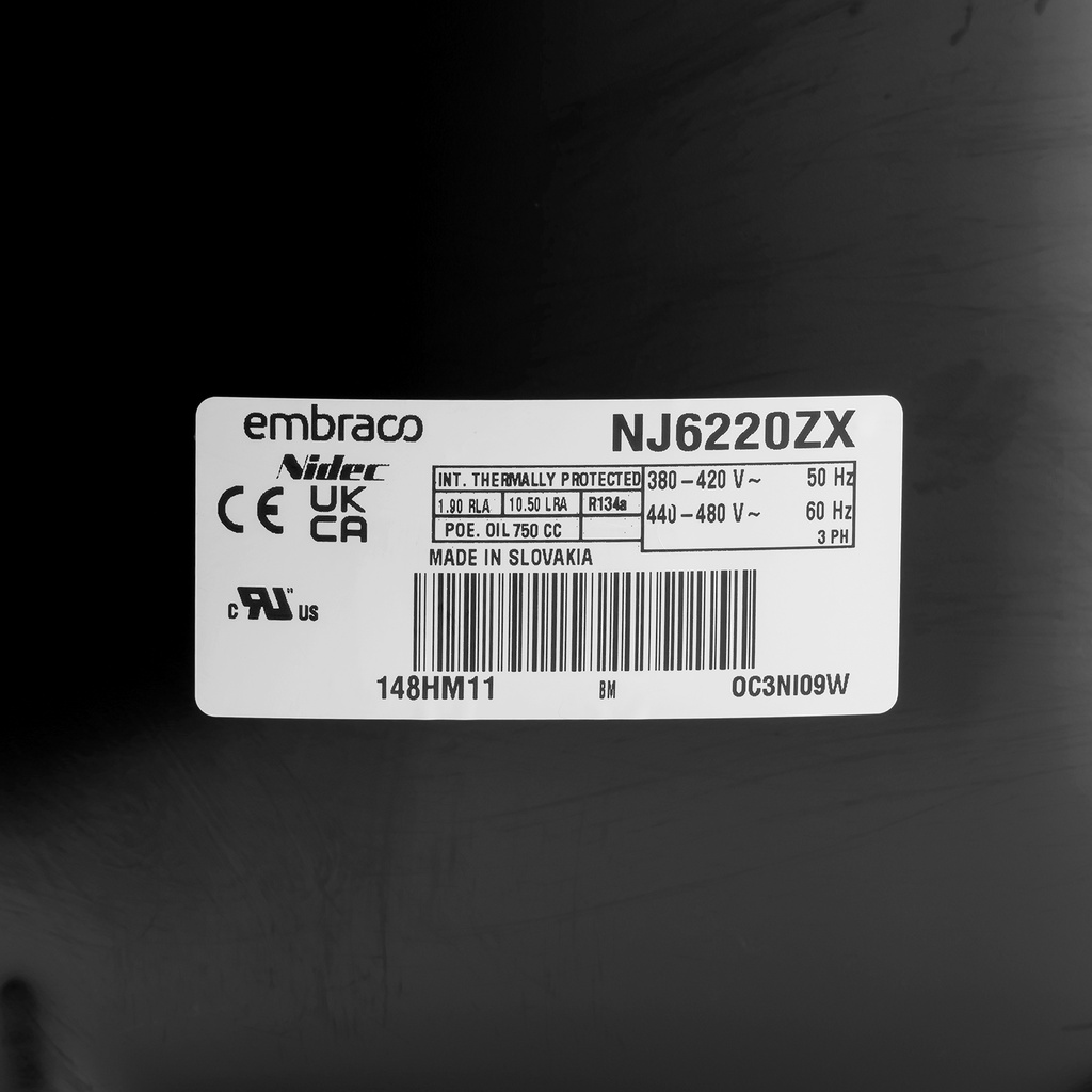 Compressor R134A NJ6220ZX 26,11cm³ HBP 400V