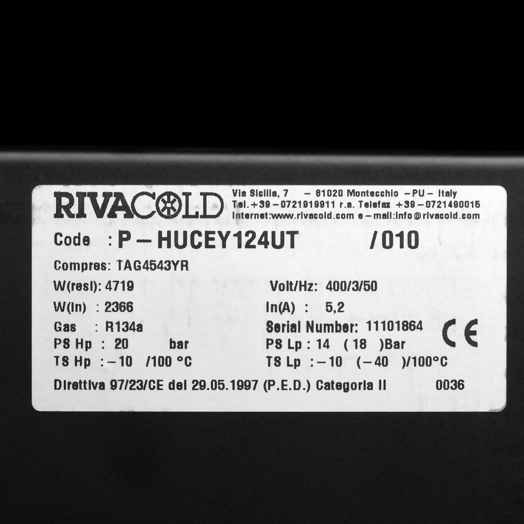 Condensing unit R134A TAG4543Y   P-HUCEY124UT