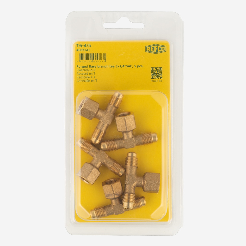 Refco tee (4687141) 2x1/4" male, 1x1/4" female (SAE) (1 pc)