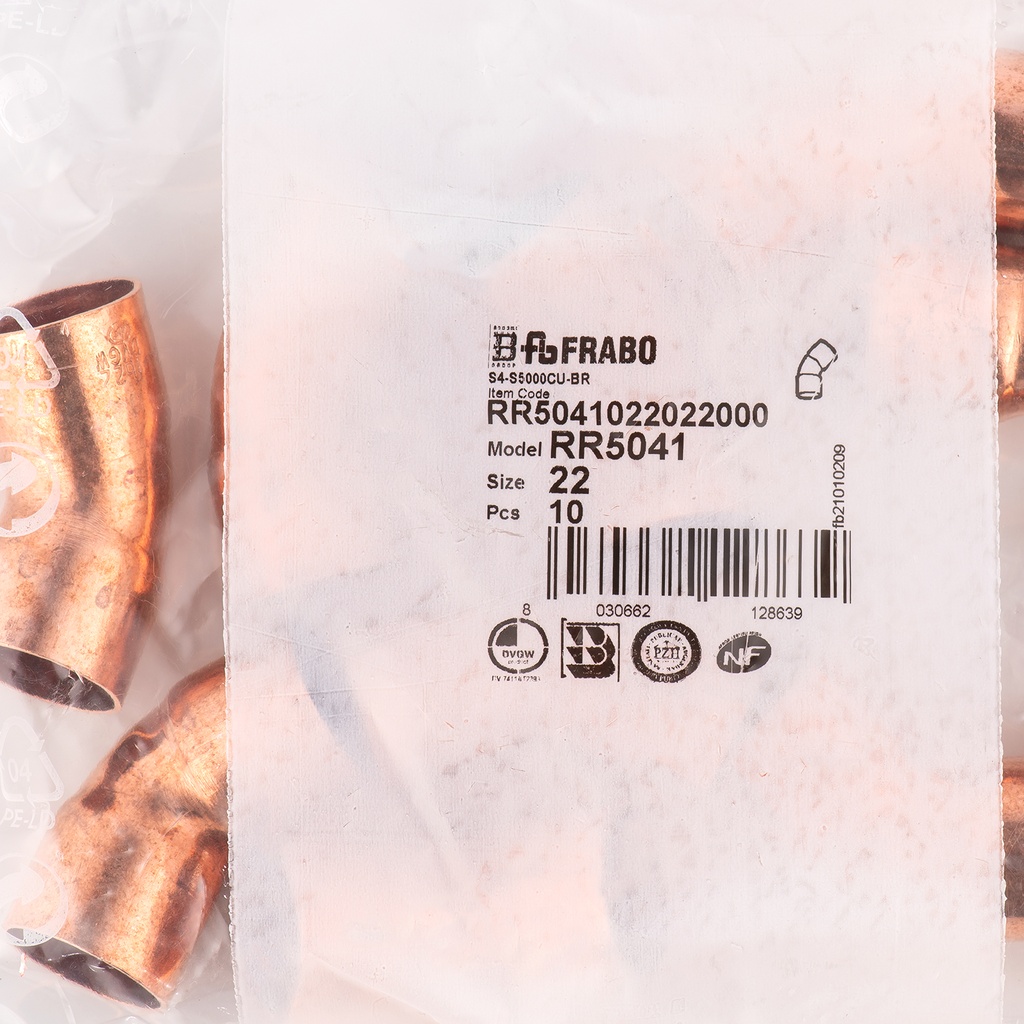 Bend 45° 22mm F/F RR5041