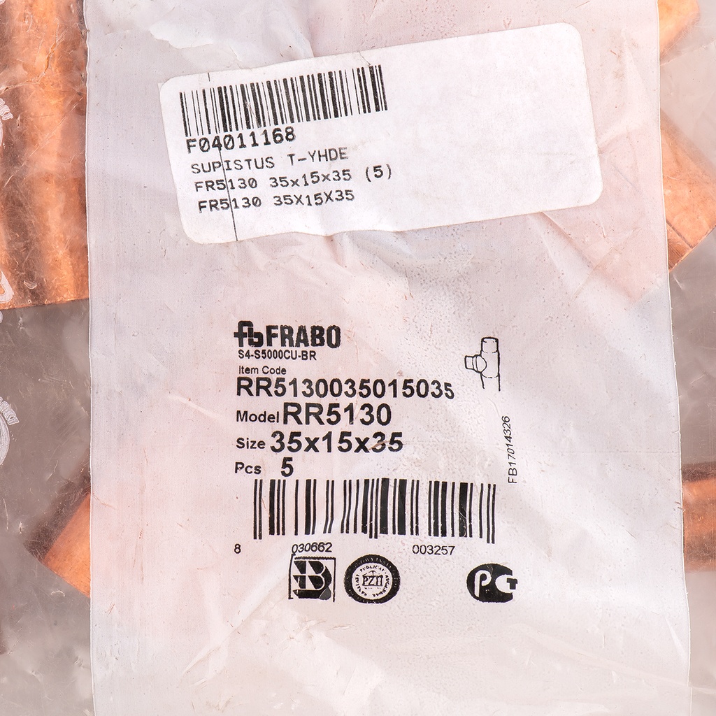 Reducing tee 35x15x35 RR5130