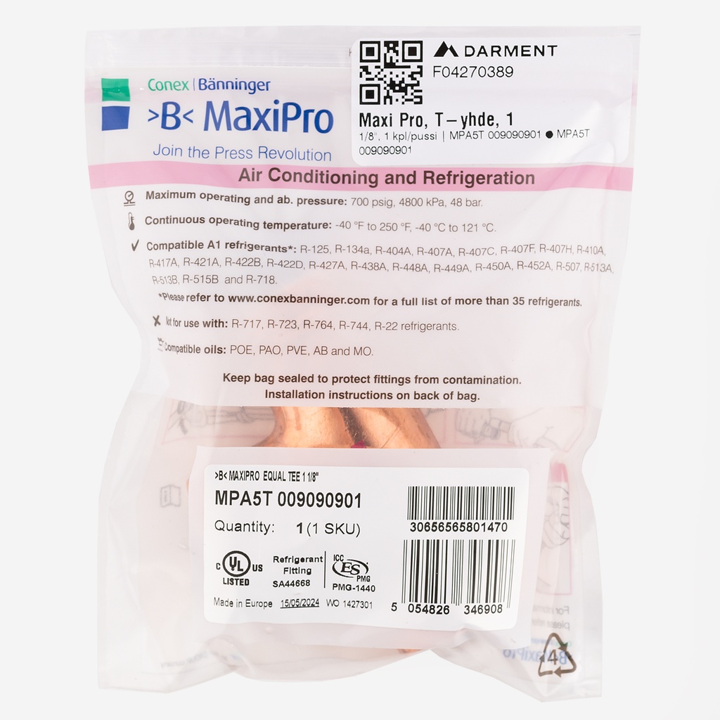 MaxiPro, Tee, 1 1/8", 1pcs/bag | MPA5T 009090901