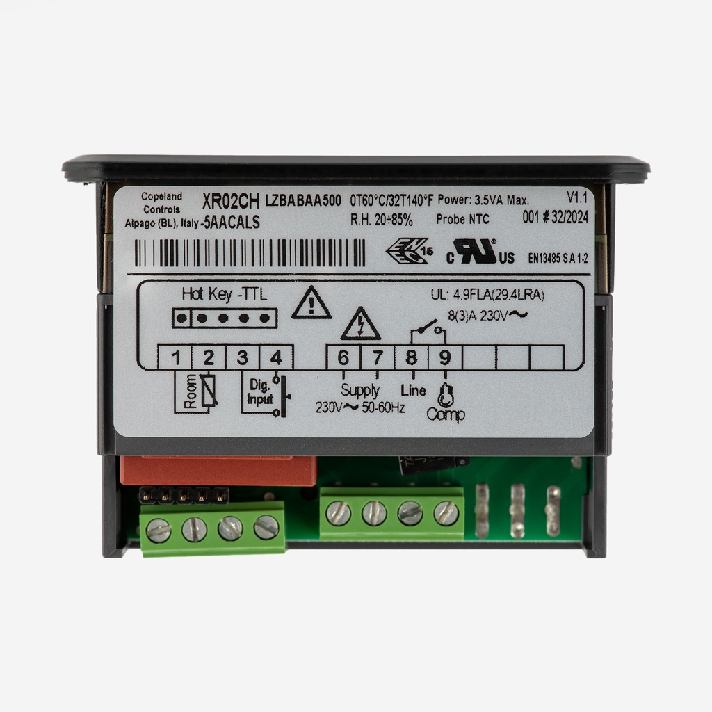 Controller panel XR02CH C 230V 8A