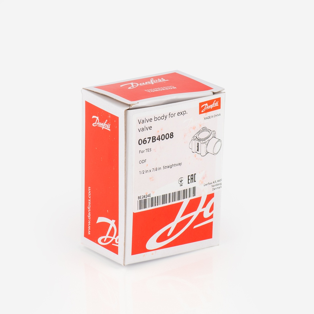 Expansion valve body straight    067B4008 TE5 1/2"x7/8"