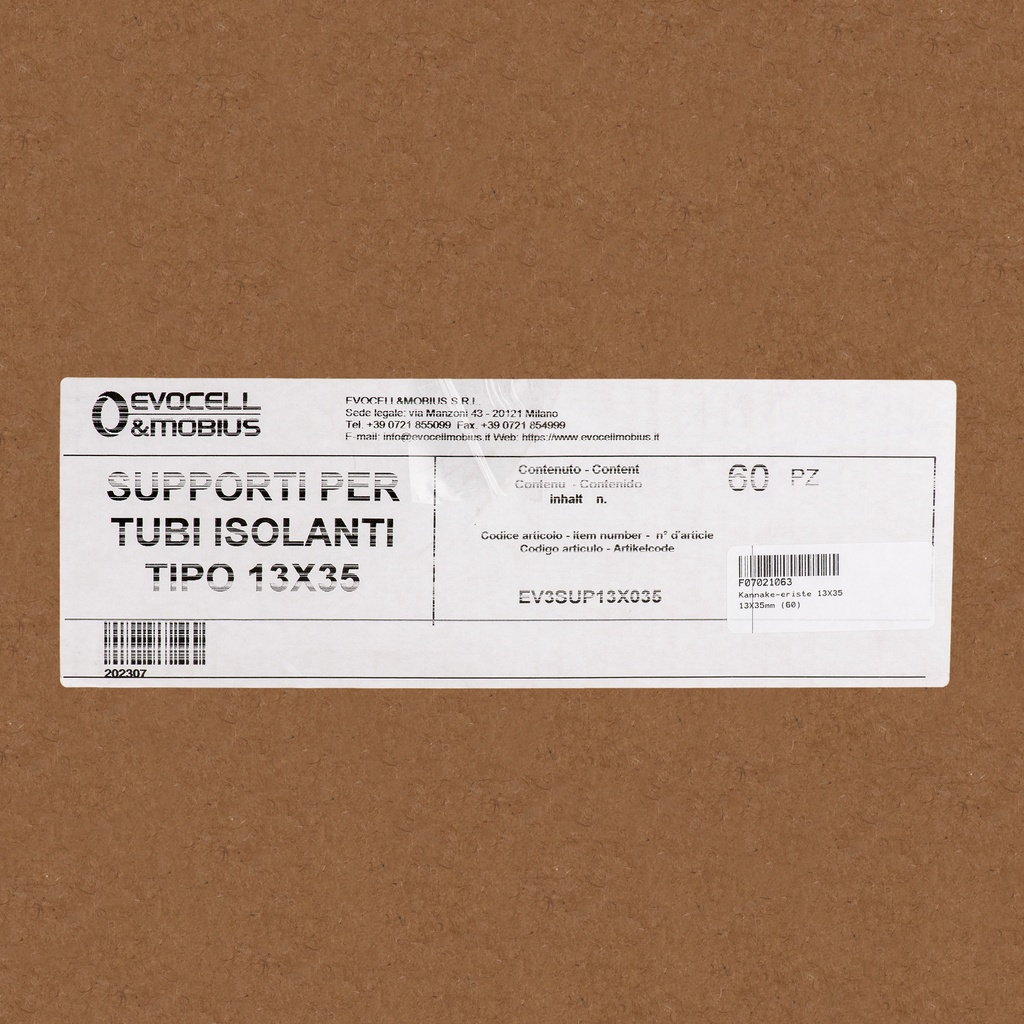 Insulated pipe support 13X35mm