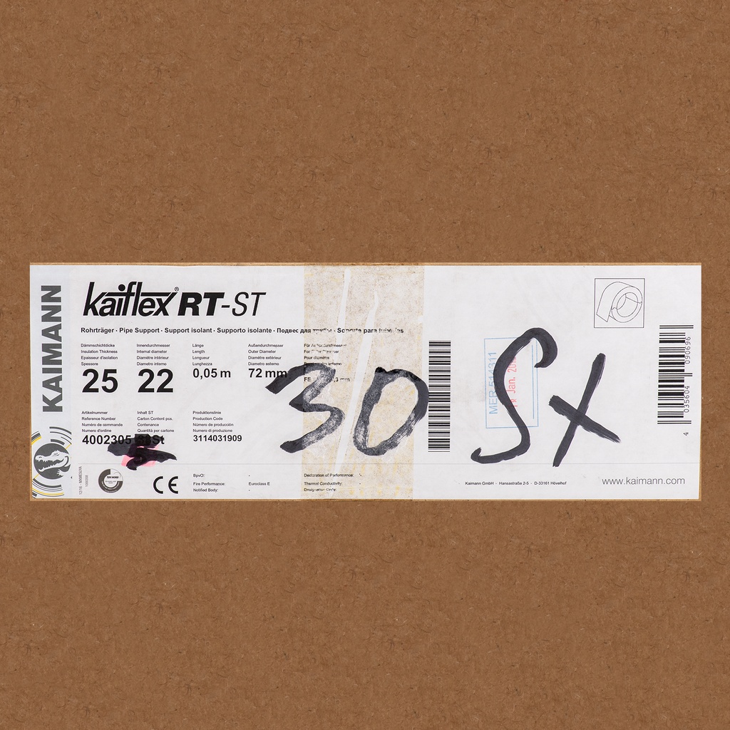 Insulated pipe support 25X22mm