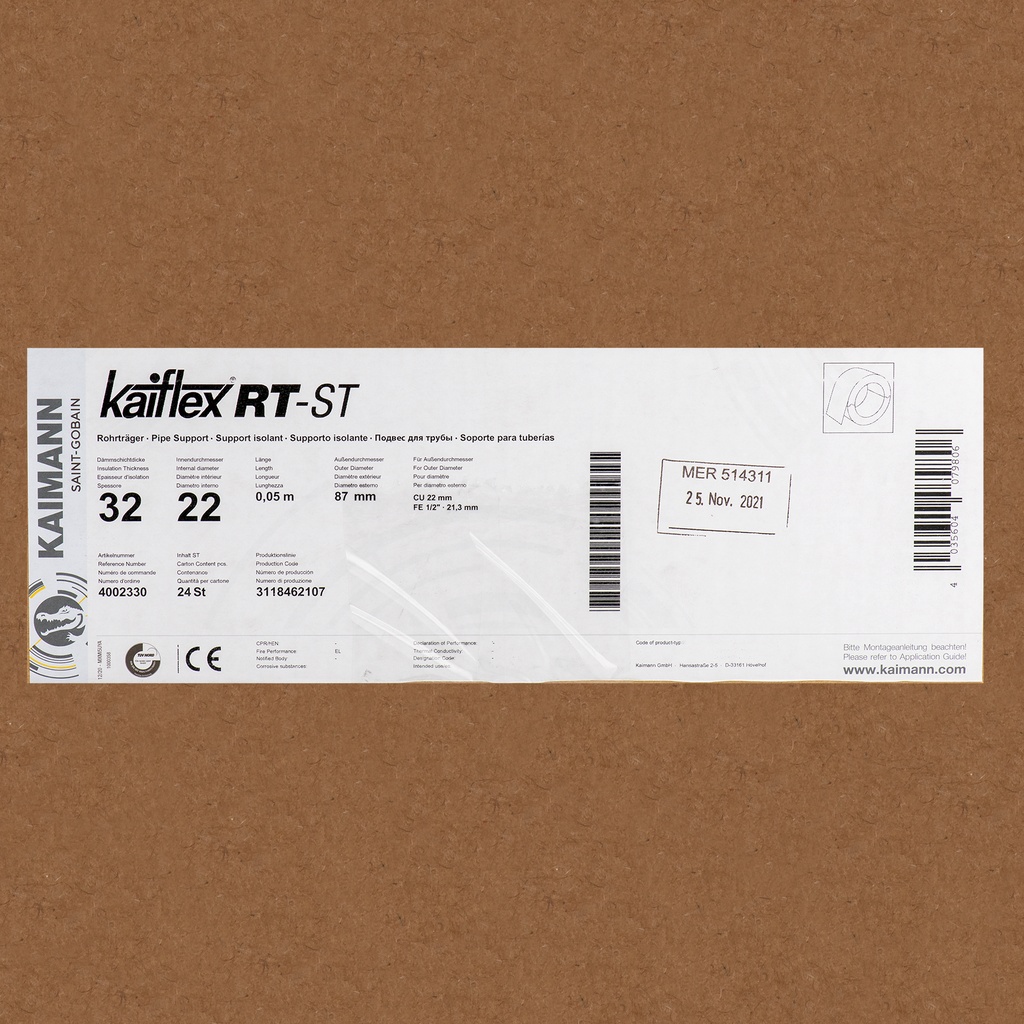 Insulated pipe support 32x22 32X22mm