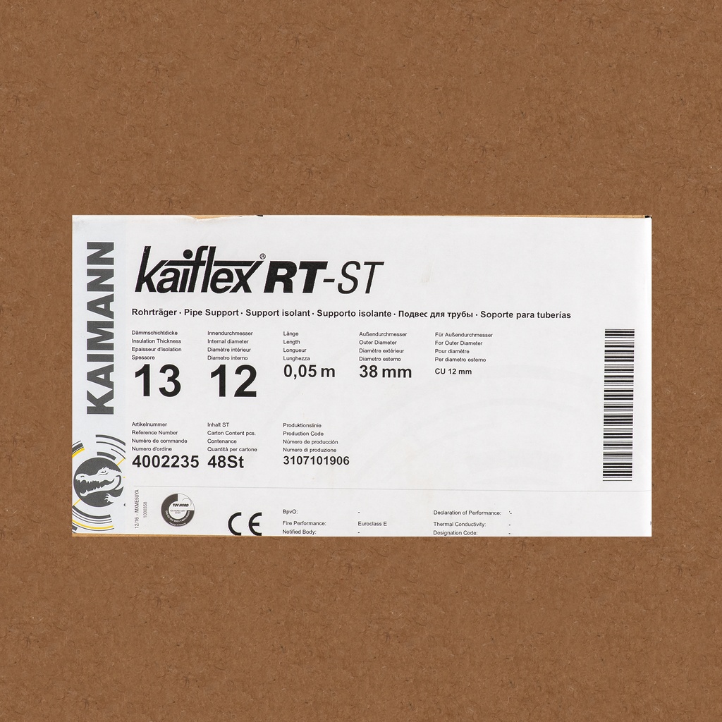 Insulated pipe support 13x12 13X12mm