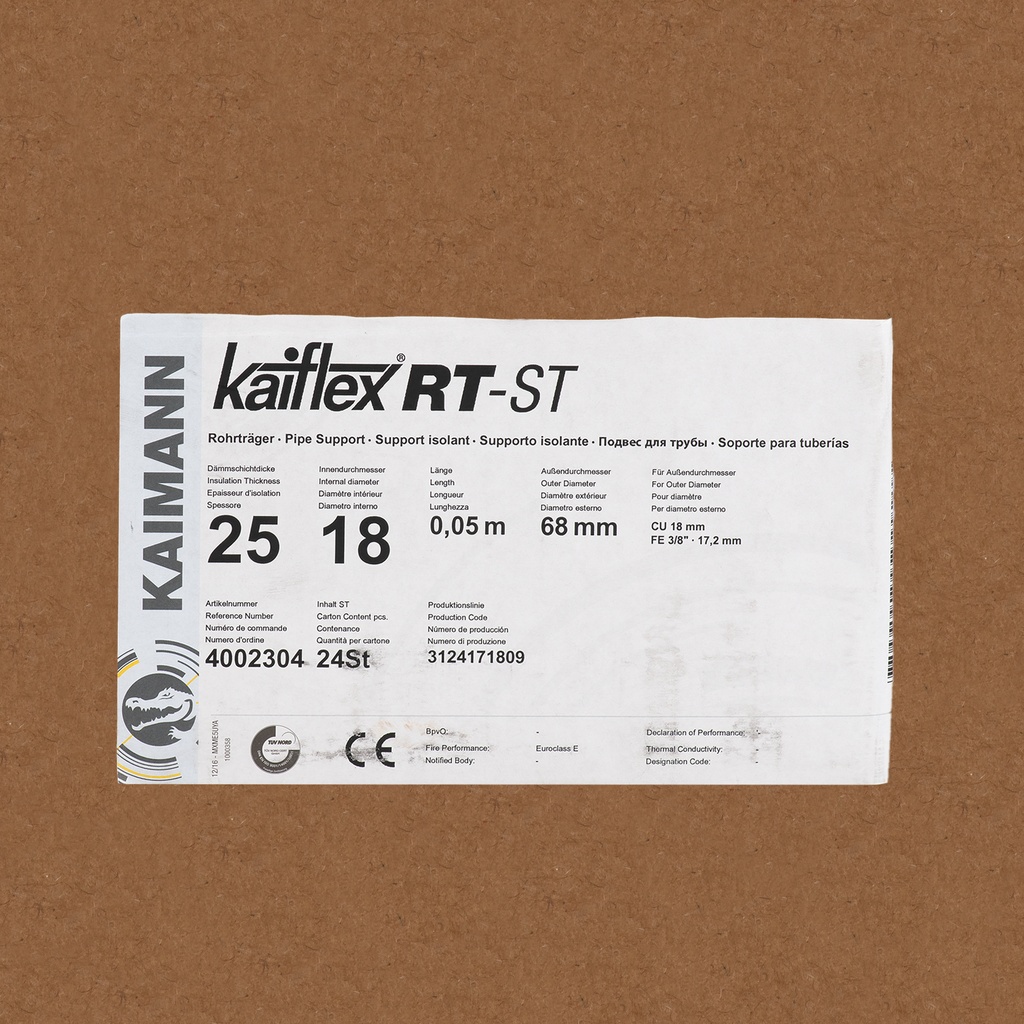 Insulated pipe support 25X18 25X18mm