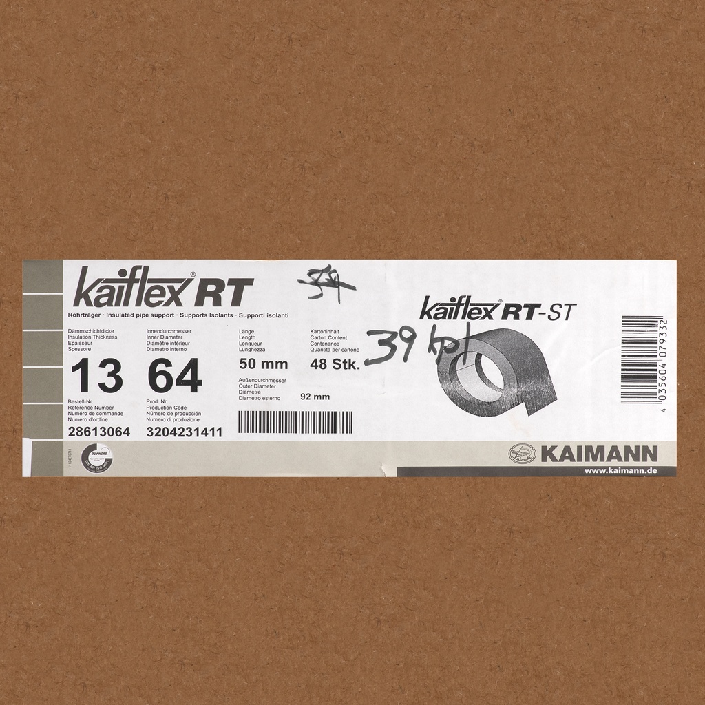 Insulated pipe support 13X64mm