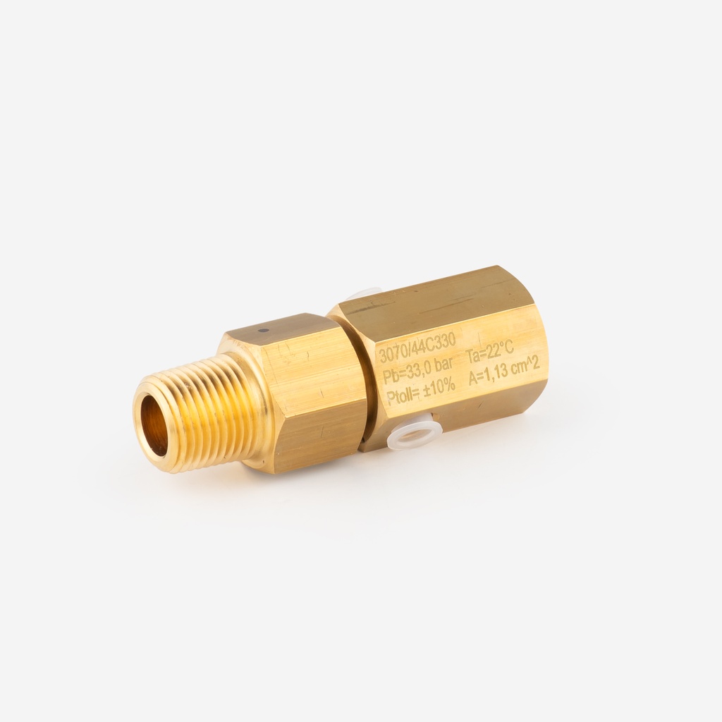 Bursting Disc Safety Device 1/2"-NPT 1/2"-SAE 3070/44C330 33Bar