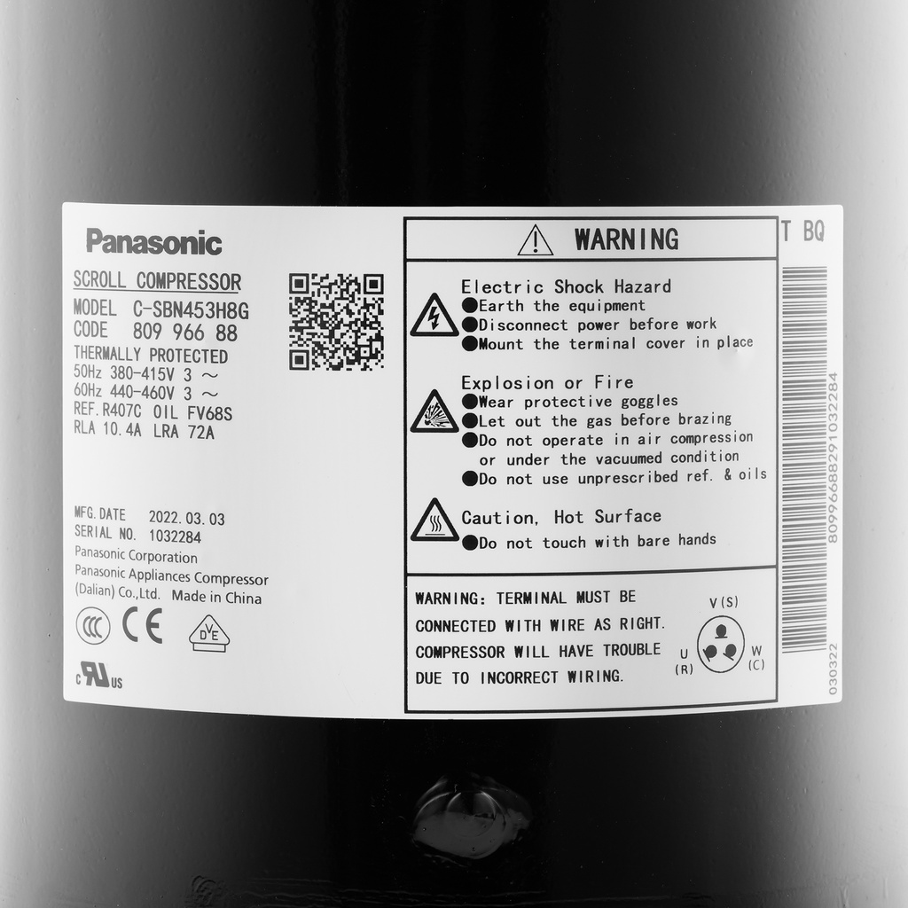 Compressor C-SBN453H8G 100,00cm³ R404A MHBP (ZR72)