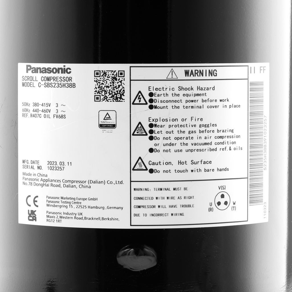 Compressor C-SBS235H38B 110,00cm³ R404A MHBP (ZR81)