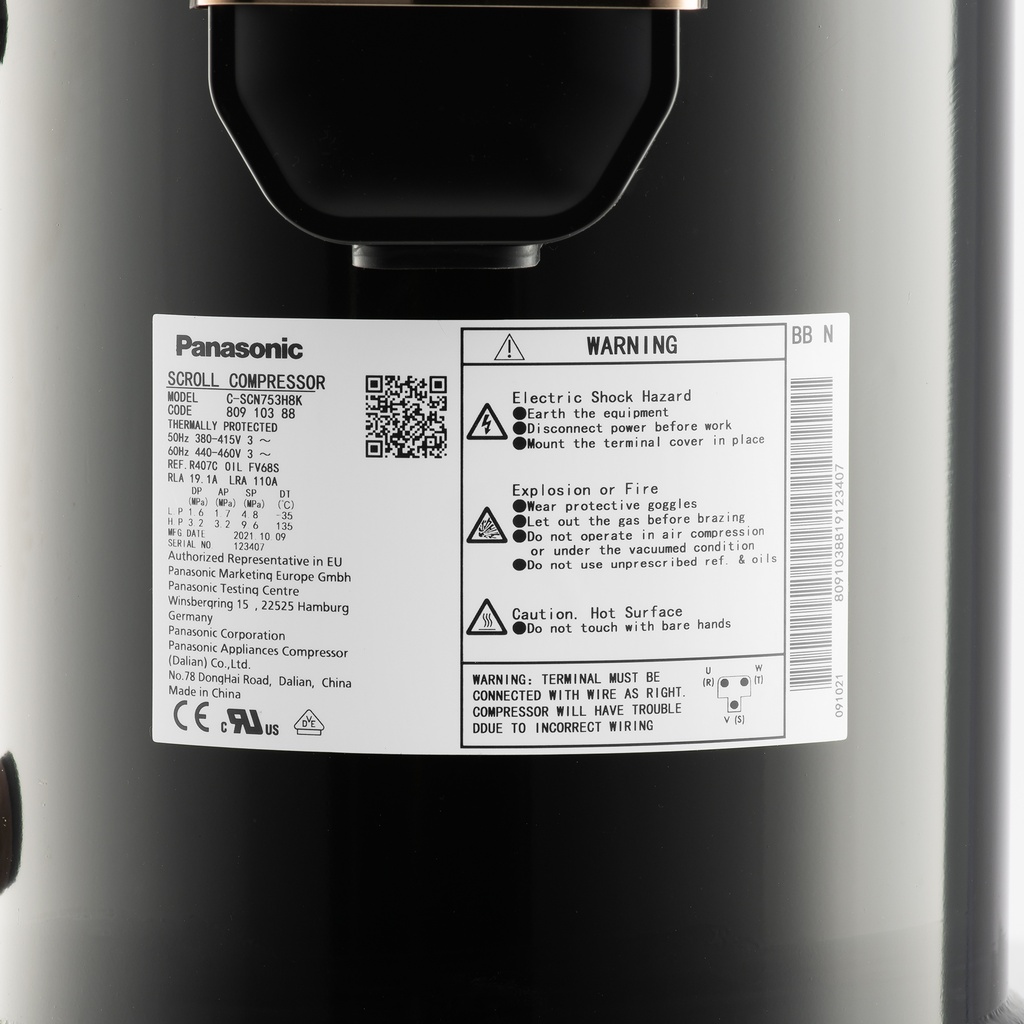 Compressor C-SCN753H8K 171,20cm³ R407c MHBP 400V