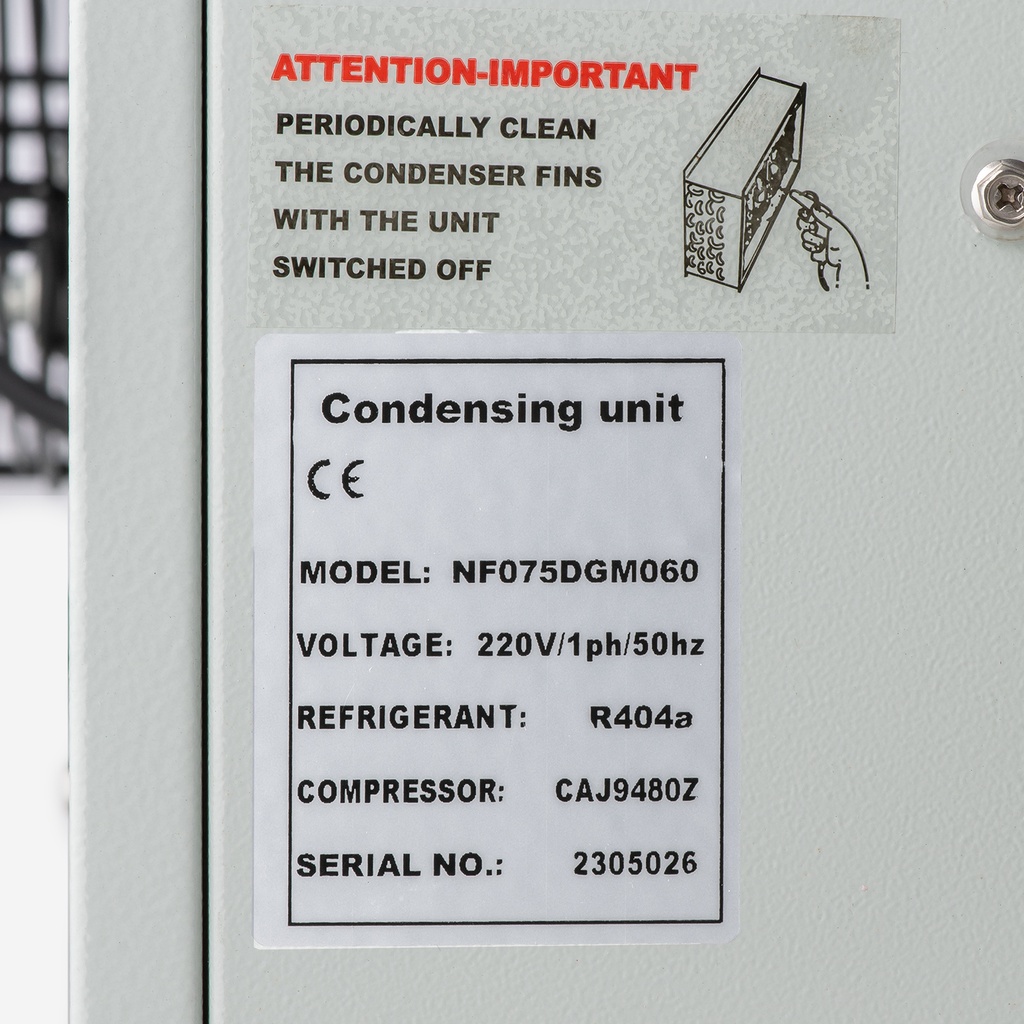 Condensing unit Coolent NF075DGM060 -10°C 1,39kW 5/8HP R404A 230V