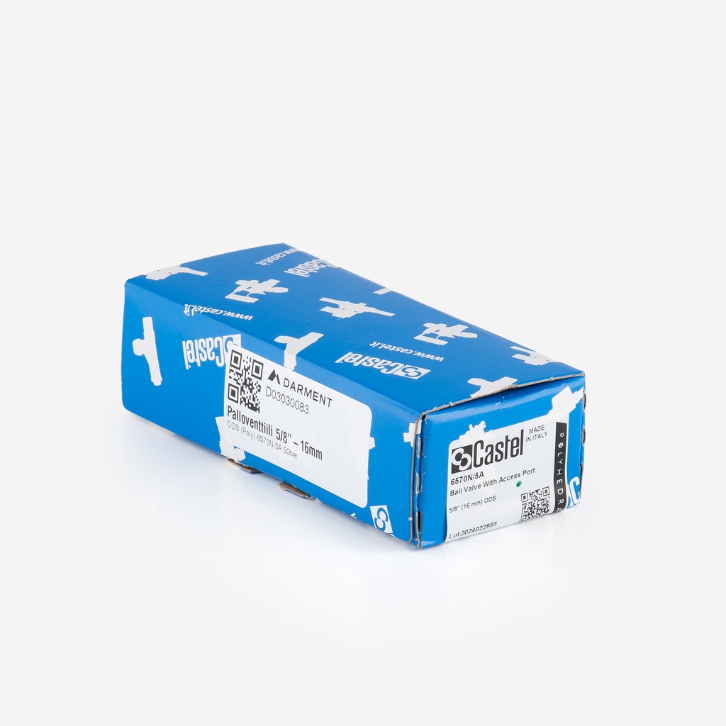 Ball Valve 5/8"-16mm ODS (Poly) 6570N/5A 50bar 