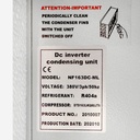 Condensing unit Coolent NF163DC-ML INV -30C 0,32-1,11kW R404A 400V