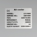 Evaporator Coolent LFJ1600 1,60kW -25°C/dt7 R404A F/F/F 8mm electric defrost
