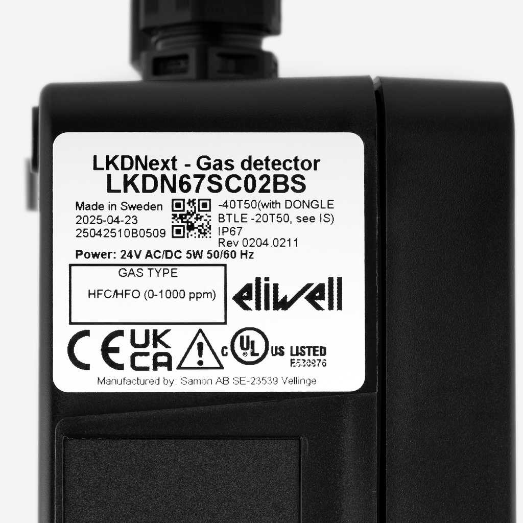 HFC/HFO Gas detector Eliwell LKDN67SC02BS