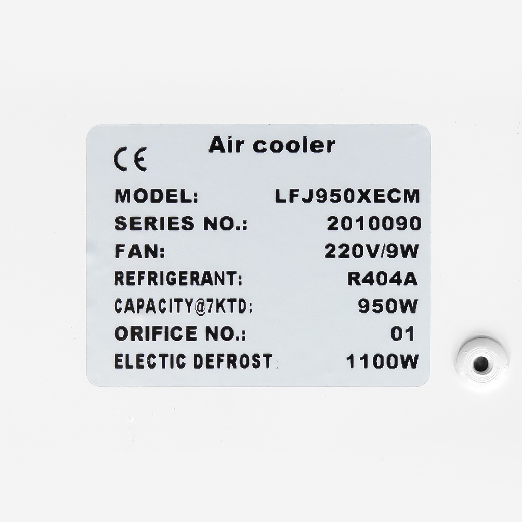 Evaporator Coolent LFJ950XECM EVD 1,10kW -8°C/dt8 R404A 6mm electric defrost