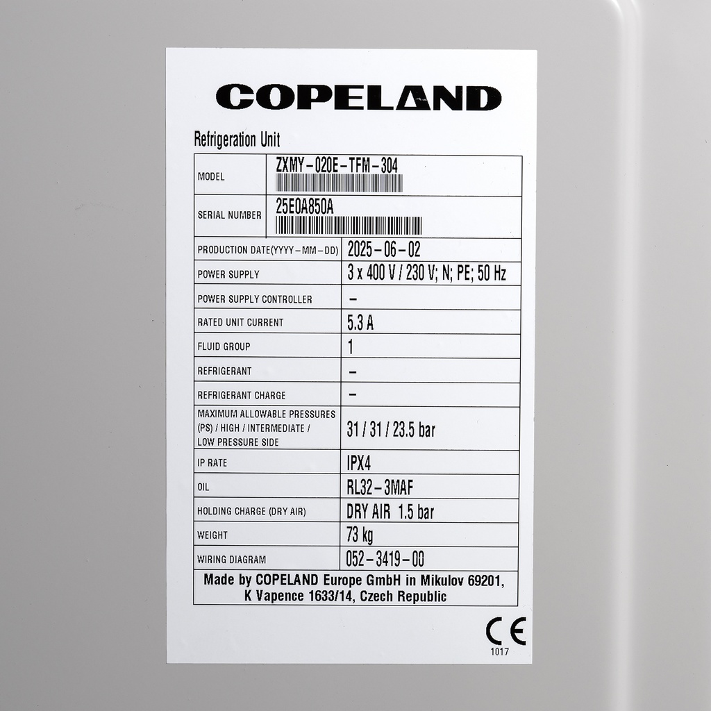 Condensing unit Copeland ZXMY-020E-TFM-304 3274820