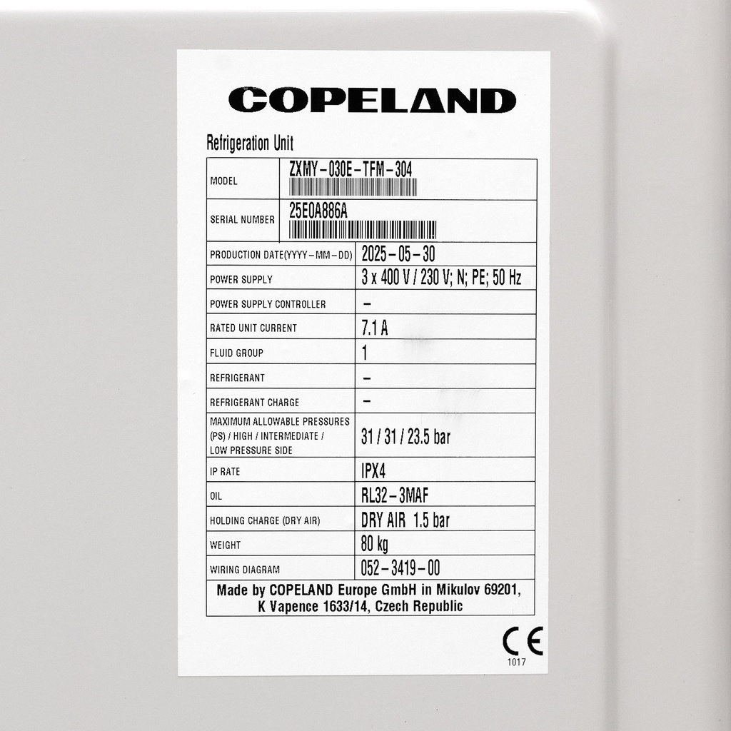 Condensing unit  Copeland ZXMY-030E-TFM-304 3274831