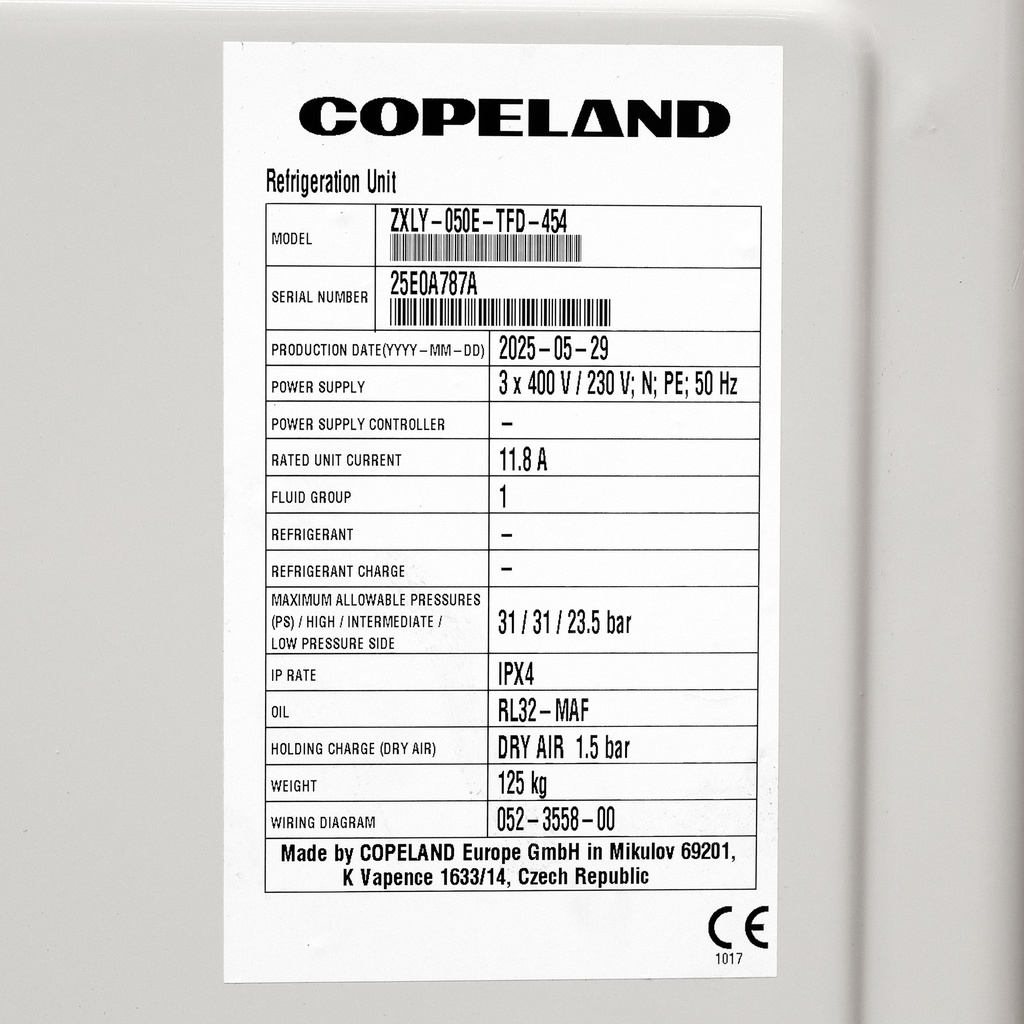 Condensing unit Copeland ZXLY-050E-TFD-454 3274966