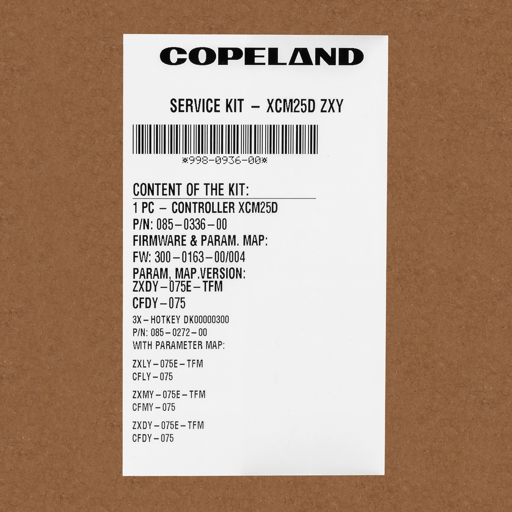 Controller service kit XCM25D ZX condensing units 3286598