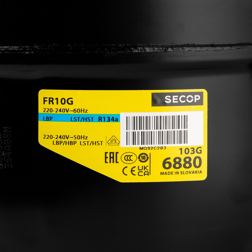 Compressor FR10G 103G6880 9,05cm³ R134A LBP/HBP 230V