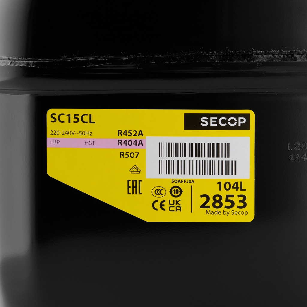Compressor SC15CL 195B0088 15,28cm³ R404A LBP/MBP 230V 