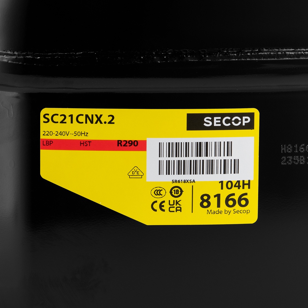 Compressor SC21CNX.2 104H8166 20,95cm³ R290 LBP 230V