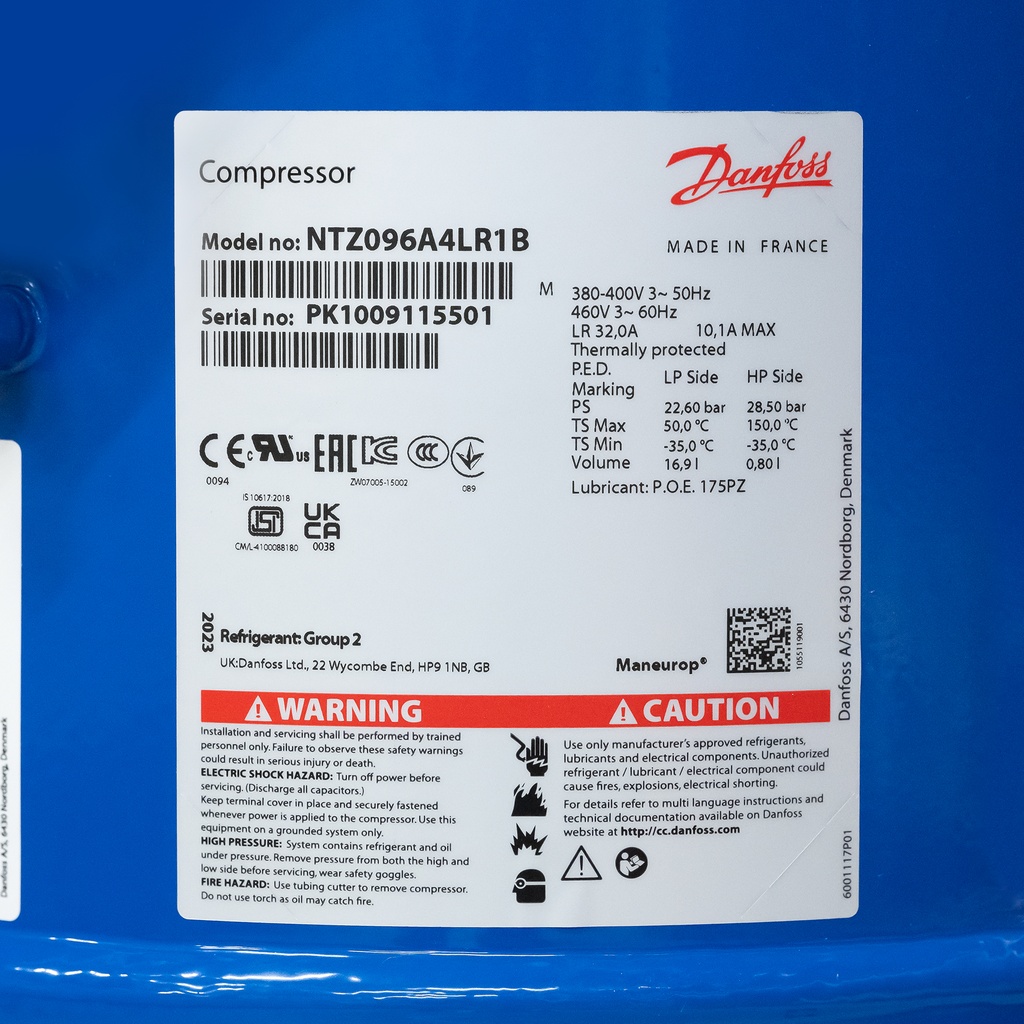 Compressor NTZ68-4B (NTZ068A4LR1B) 68,00cm³ 400V