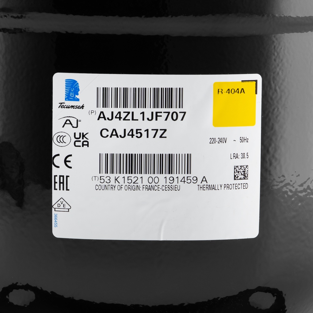 Compressor CAJ4517Z 25,95cm³ R404A HBP 230V