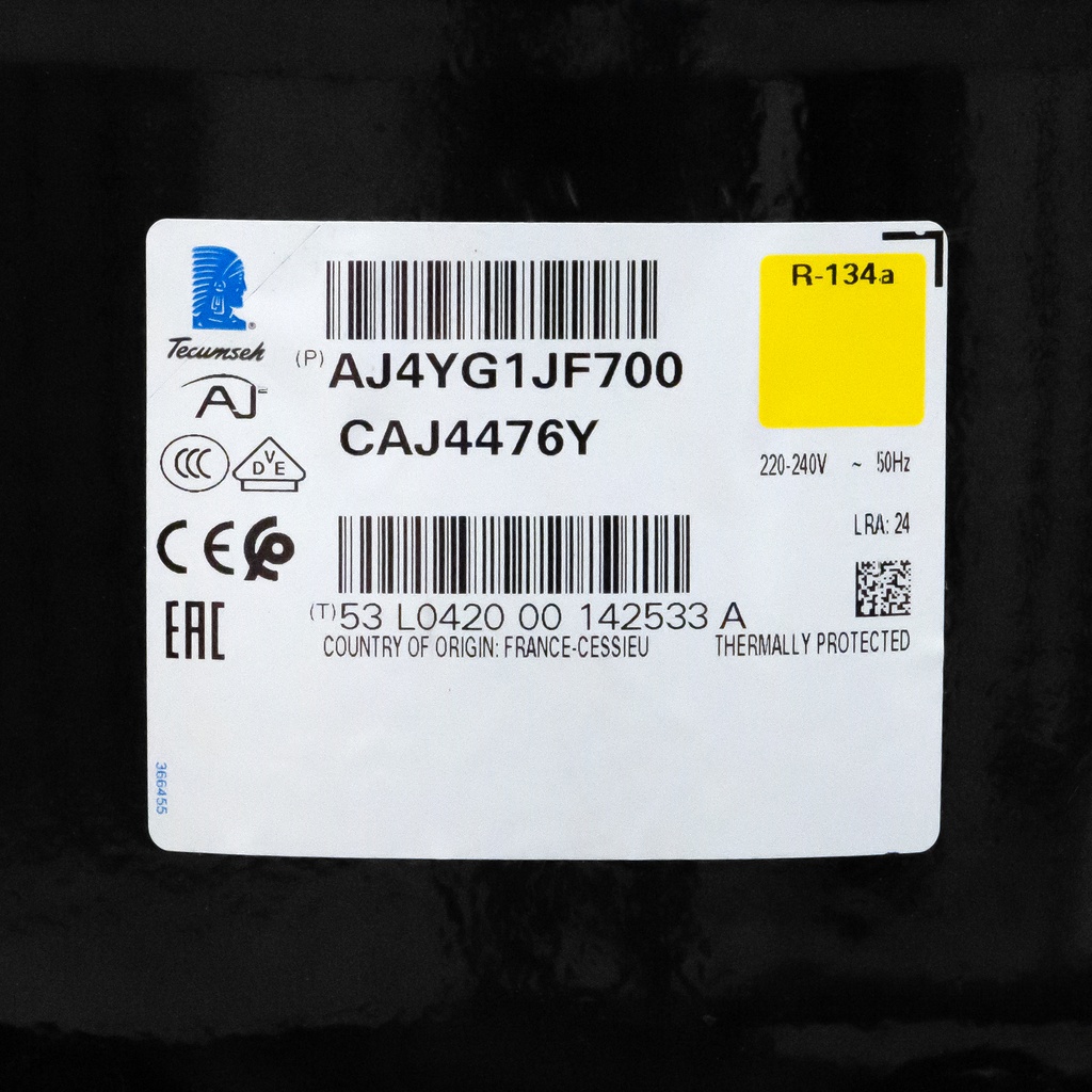 Compressor CAJ4476Y 21,80cm³ R134A HBP 230V