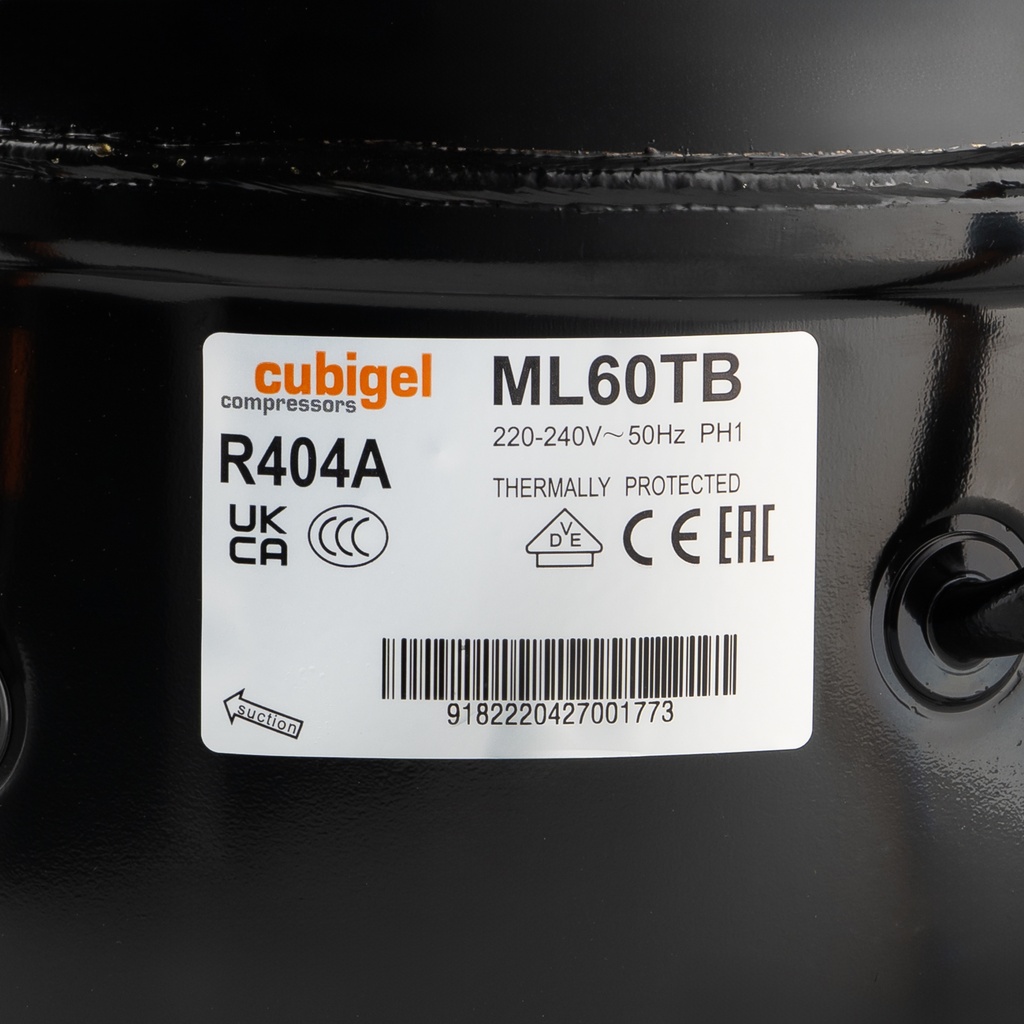 Compressor ML60TB 5,68cm³ R404A HMBP 230V 1/4HP