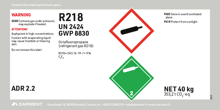 Refrigerant R218A