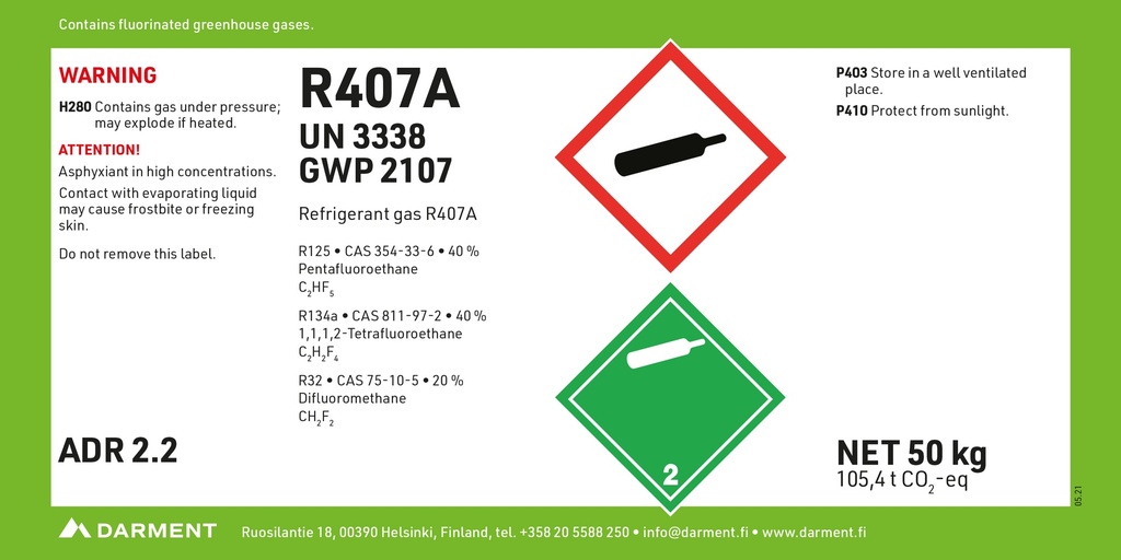 Refrigerant R407A