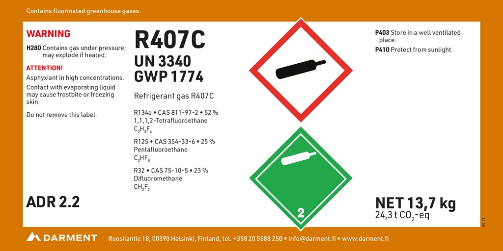 Refrigerant R407C