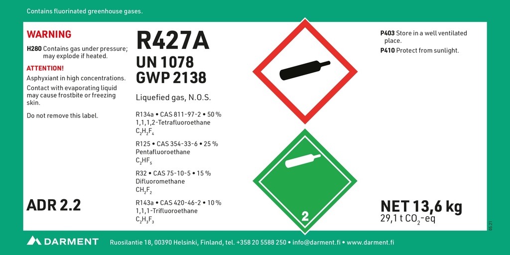 Refrigerant R427A