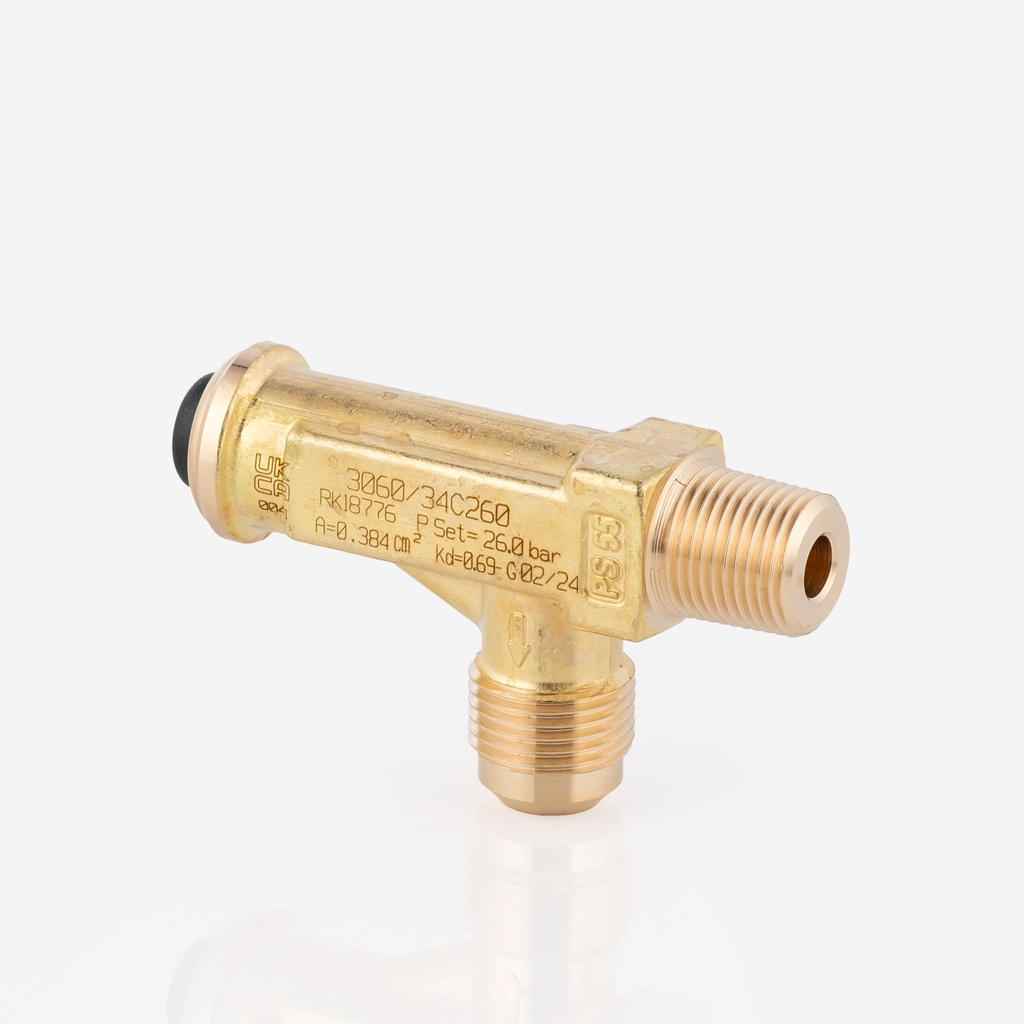 Safety valve 3/8"-NPT 1/2"-SAE   3060/34C 26bar