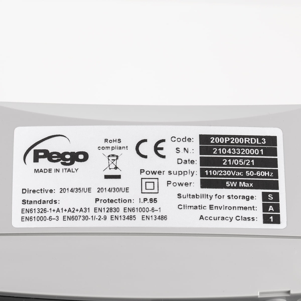 Pego HACCP-keskus (ei säädin) PLUS EXPERT DL3 DATALOGGER