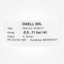 Painelähetin -0,5-11bar Dixell PAA-21Y 4-20mA, 1/4" SAE-F