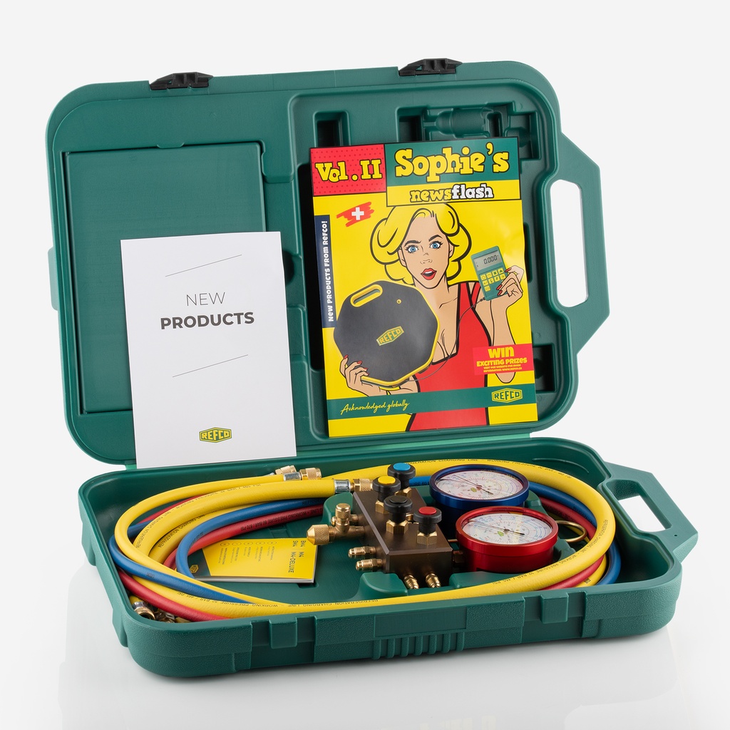 Mittarisarja Refco 4-tie R448A, R449A, R452A + laukku (4687832)