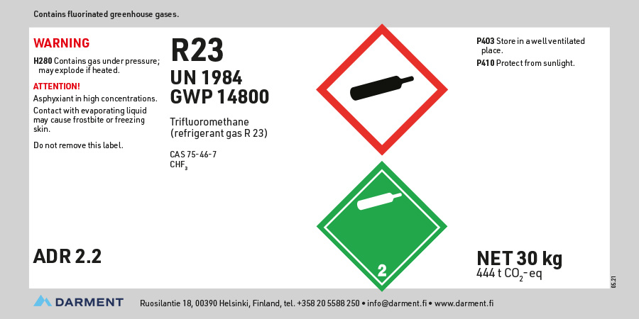 Refrigerant R23 (30 kg)