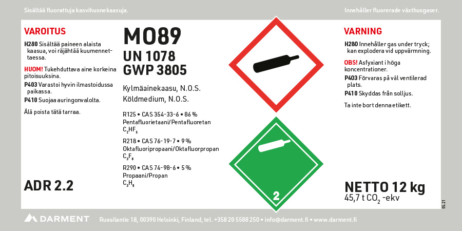 Refrigerant MO89