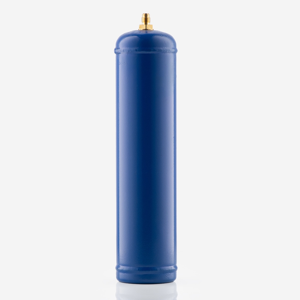 Refrigerant analysis cylinder 1litre 1/4" SAE 48bar (blue) (new)