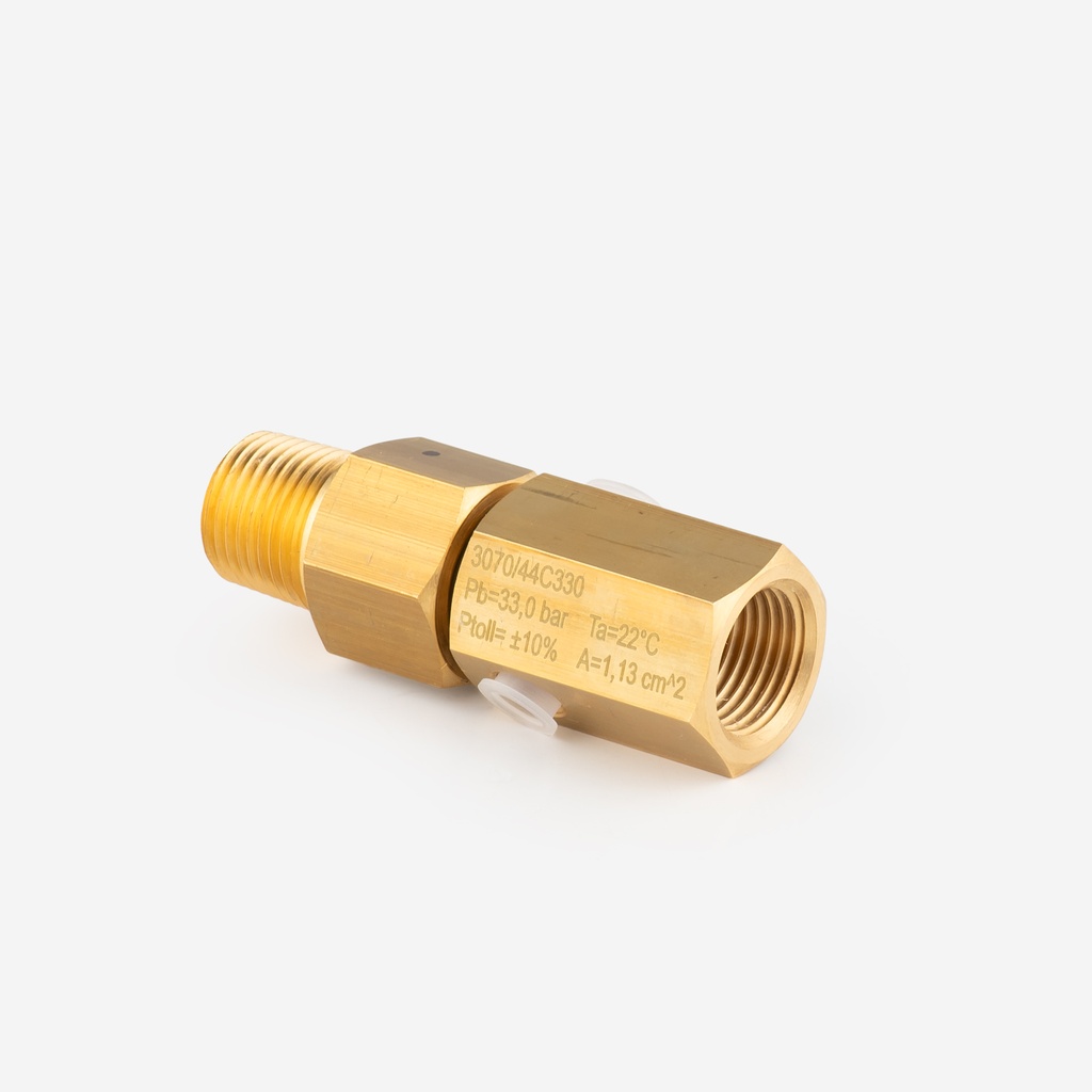 Bursting Disc Safety Device 1/2"-NPT 1/2"-SAE 3070/44C330 33Bar