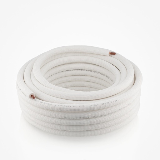 [F02011013] Kuparikieppi eristetty 1/4" 1/4"x0.8 -25m