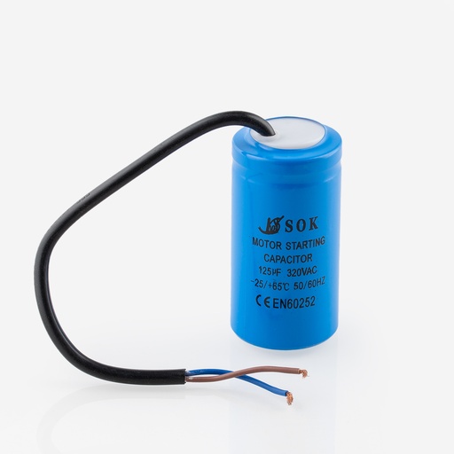 [A01491011] Kondensaattori 125uF 320Vac 25cm