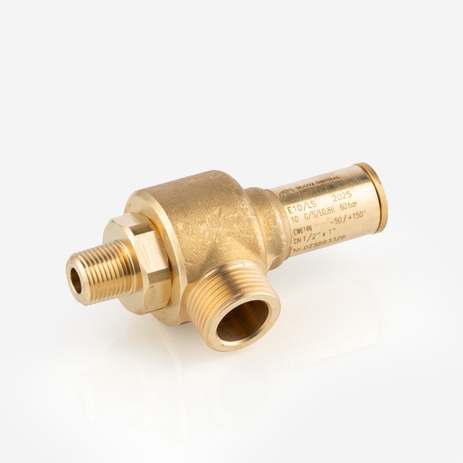 [D15030092] Varoventtiili E10/LS 1/2"NPT - 1" G 60bar Co2